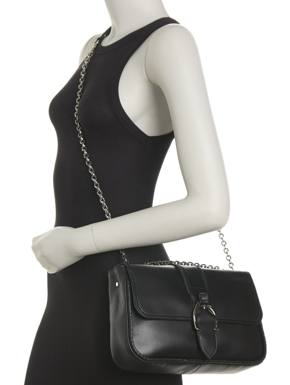 Longchamp Leather Crossbody Bag -Black NWT Authentic